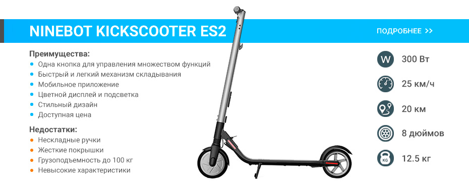 Схема самоката ninebot es2